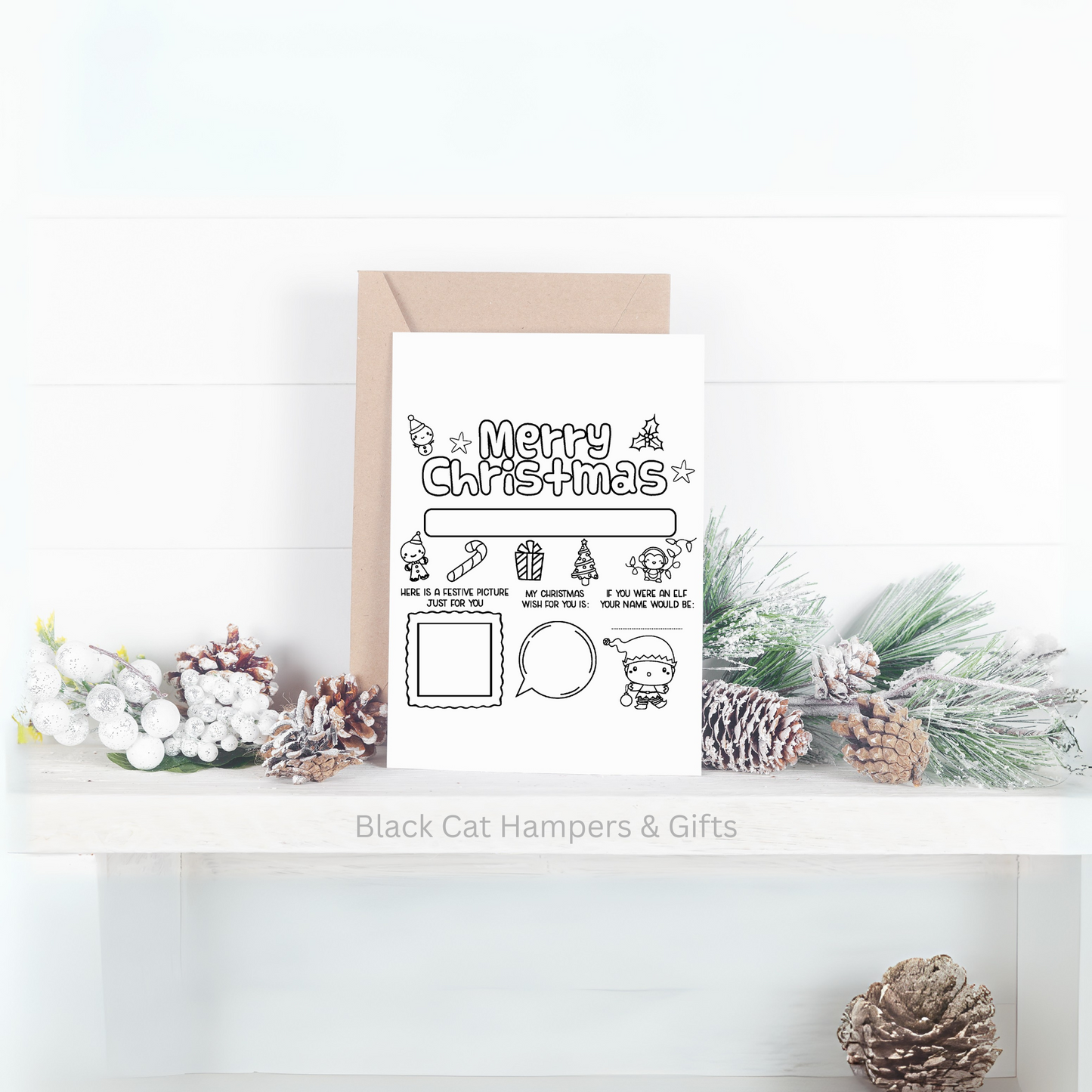 Children's Colouring Cards Pack of 6 with Crayons