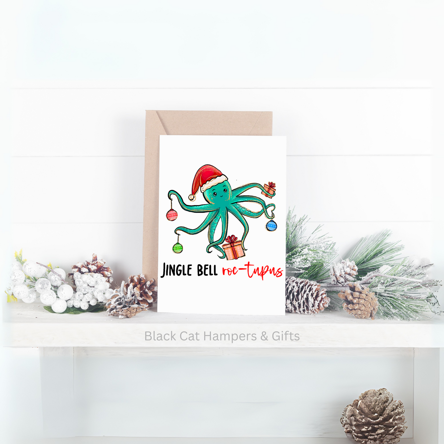 Jingle - Bell Octopus Funny Christmas Card