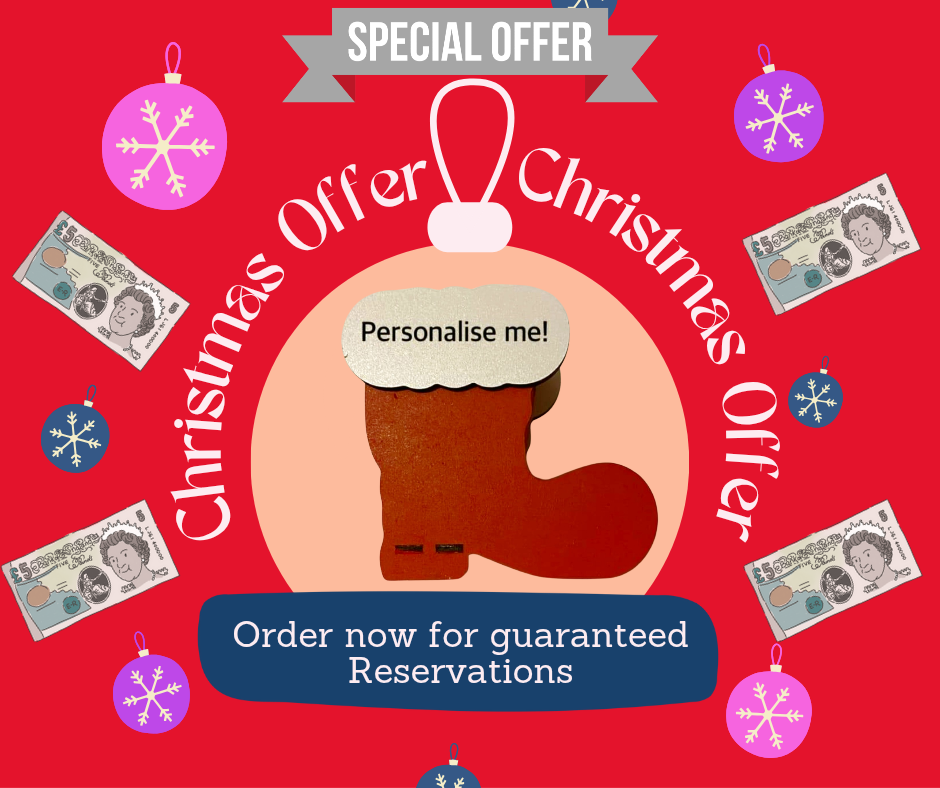 Handpainted MDF Santa Filled Boot £5 Special