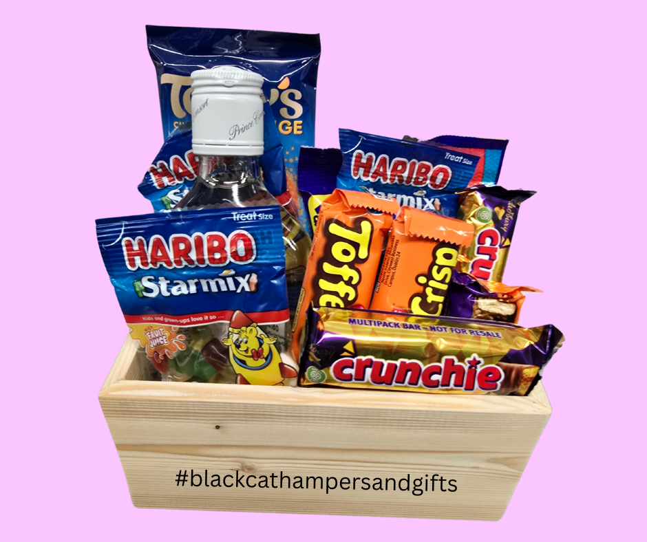 Medium Spirit and Treat Hamper in Luxury Wooden Box