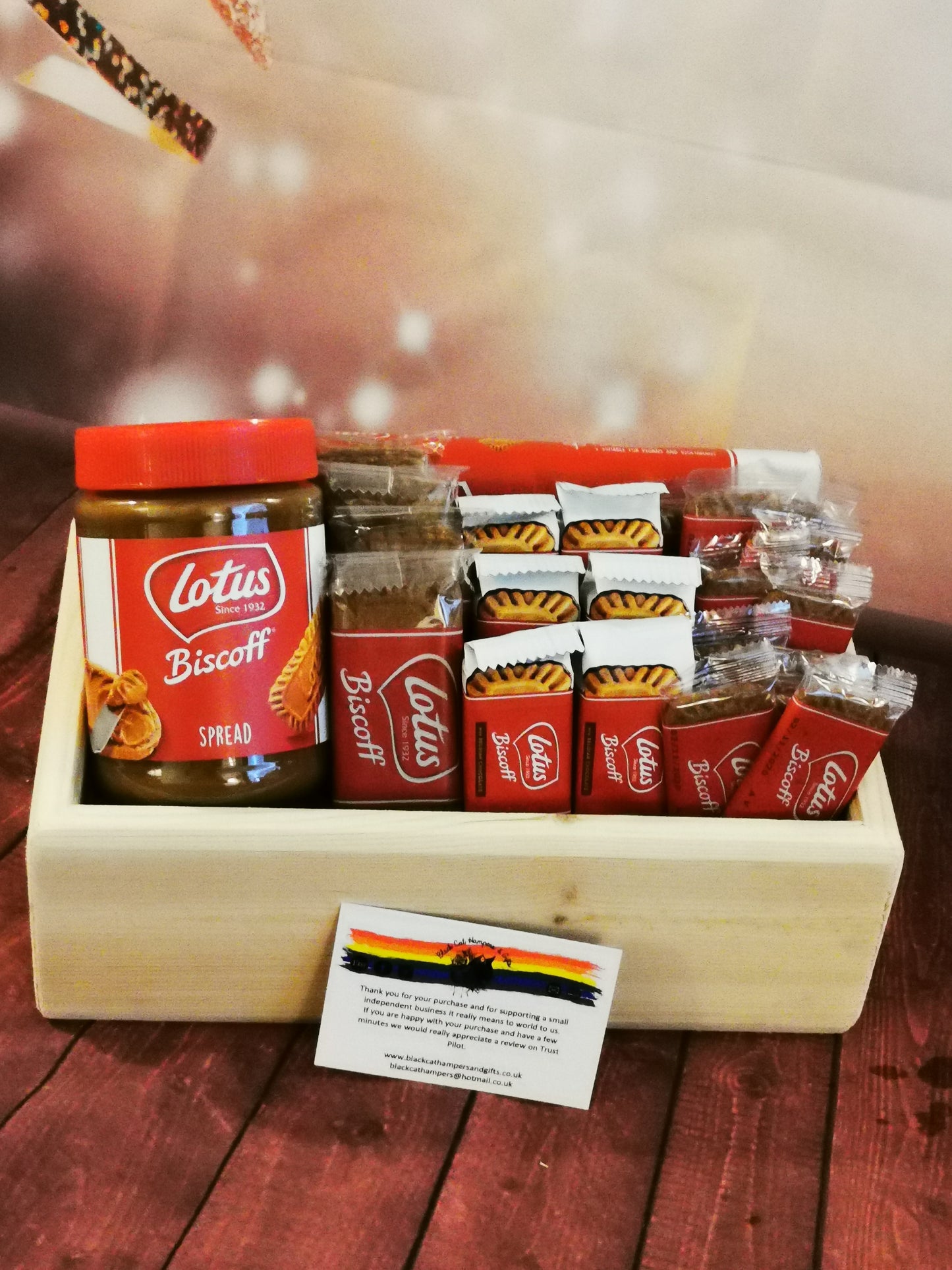 Lotus Biscoff Gift Hamper In Handmade Wood Box