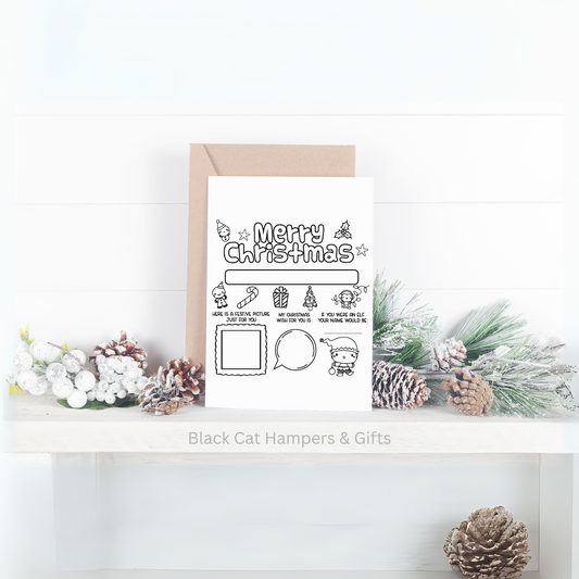 Children's Colouring Cards Pack of 6 with Crayons