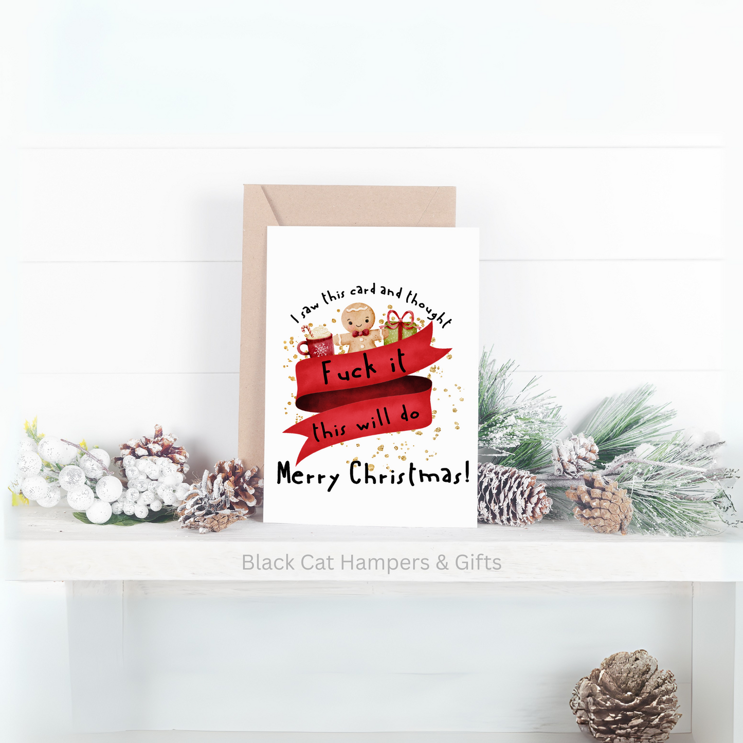 ADULT WARNING - F It Christmas Card