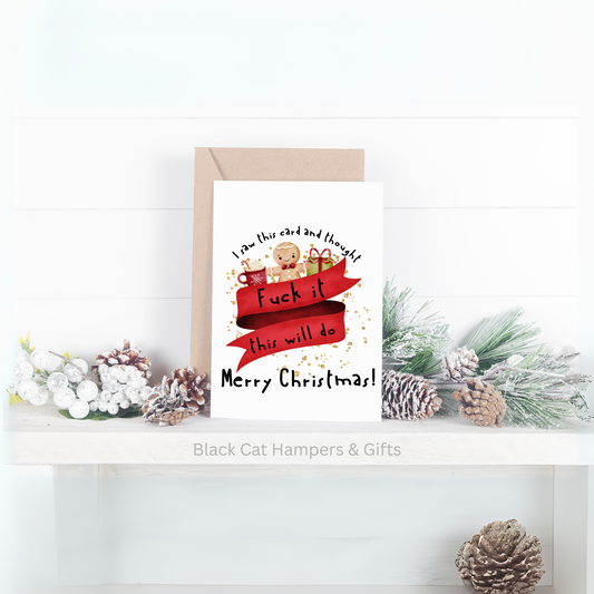 ADULT WARNING - F It Christmas Card