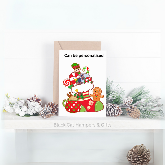 Gaming Stocking Christmas Greetings Card