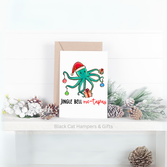 Jingle - Bell Octopus Funny Christmas Card