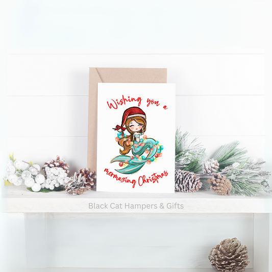 Mermaid Amazing Christmas Card