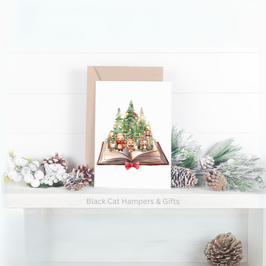 Woodland Winter Book - Handmade Christmas Card
