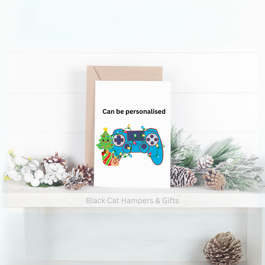 This Gaming Christmas Console Greetings Card - Personalisation Available