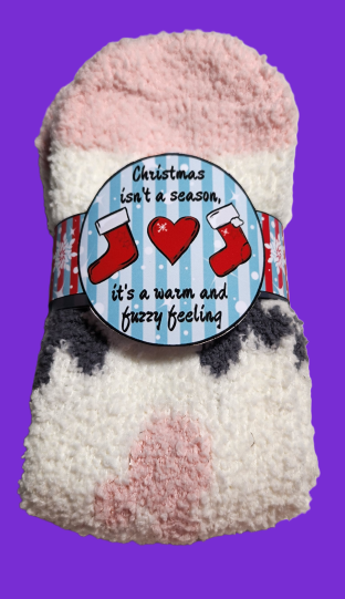 Cute Fluffy Socks With Label